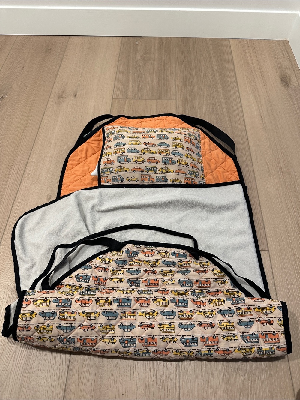 Urban Infant Tot Cot Nap Mat with Removable Pillow Boys Cars Orange Day Care